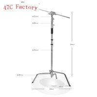 Multi-function Photography Studio Heavy Lighting Century C Stand With Folding Legs Grip Head And Arm Kit