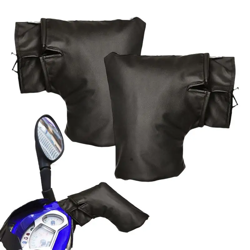 

Motorcycle Handbar Warmer Gloves Bike Handlebar Gloves Wind Waterproof Mitts With Heat Shields Winter Thermal For Cycling
