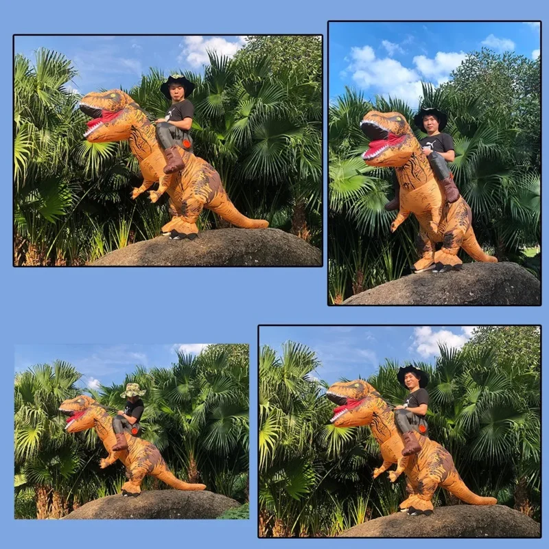 Красный Carry on Me надувные костюмы динозавра на Хэллоуин косплей костюм T-Rex