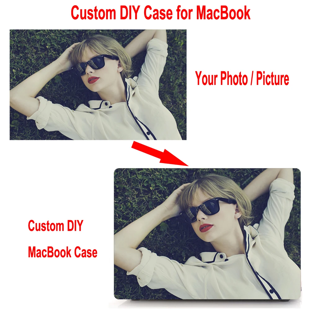 DIY Laptop Case for MacBook Air Pro Retina 14 12 13 15 16 15.4 13.3 inch Custom Photo Cover Air A2141 A1932 A1286 Shell Funda