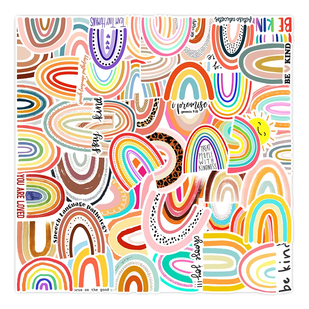 

10/30/50PCS Cute Rainbow Bridge Graffiti Sticker DIY Decorative Suitcase Motorcycle Guitar Children Waterproof Sticker Wholesale