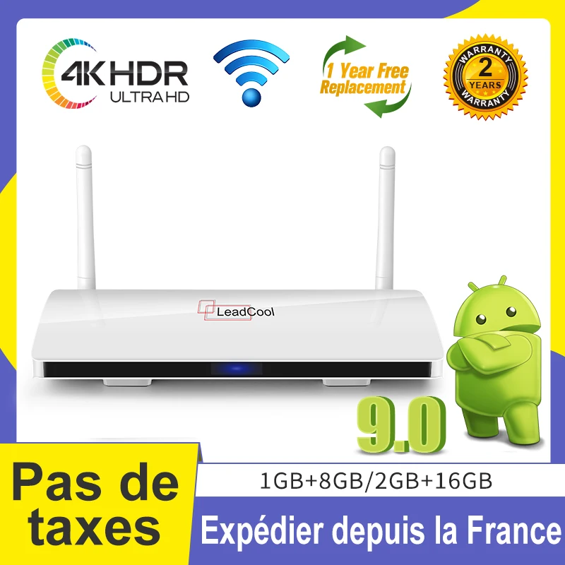 

Leadcool Android 9,0 Ip tv Box 2022 Amlogic S905W H.265 Smart IP TV Box четырехъядерный процессор 1G8G 2G16G 2,4G WIFI Доставка из Франции Leadcool