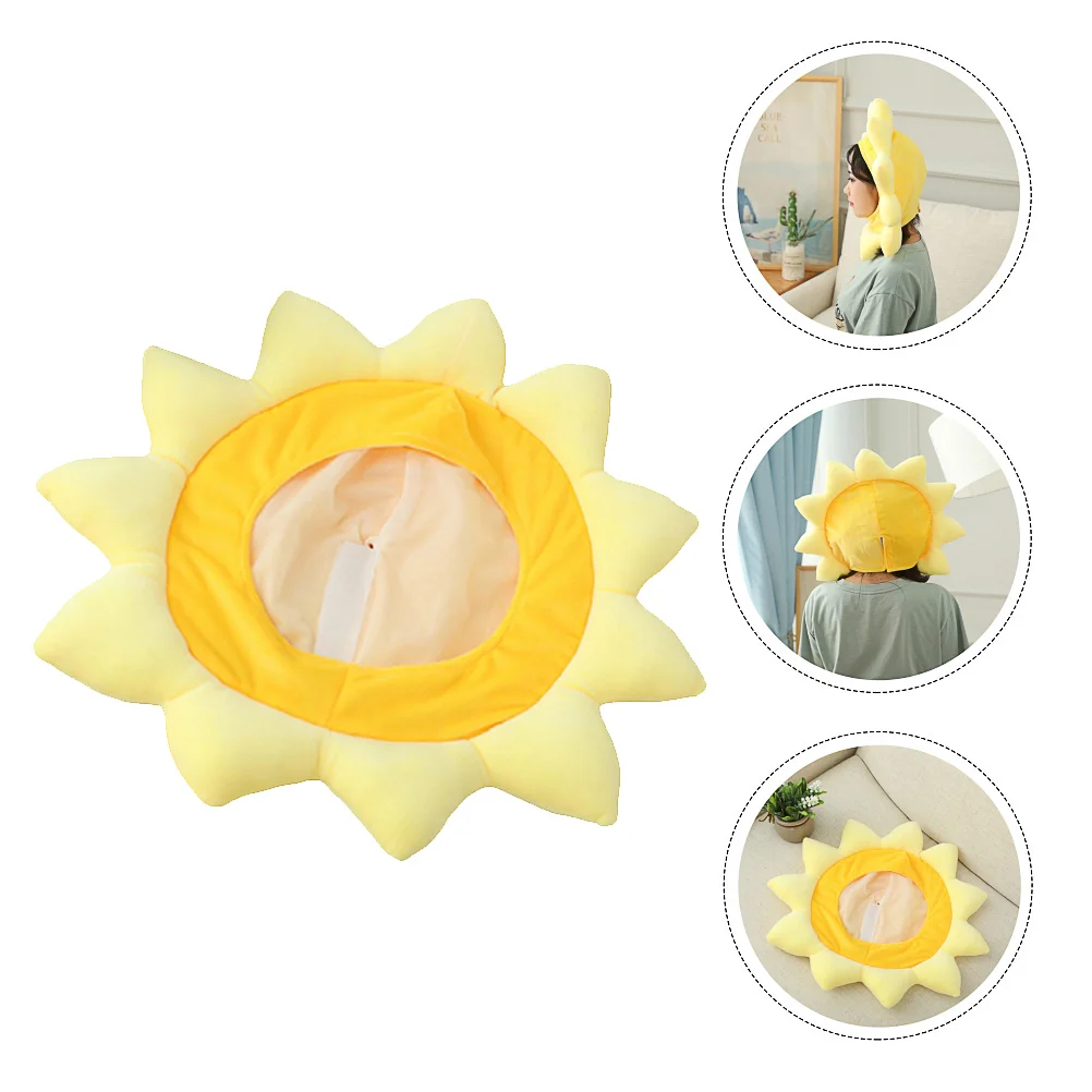 

Hat Plush Party Sunflower Funny Costume Head Christmas Headgear Flower Hats Cosplayaccessoriesdress Silly Winter Novelty Stuffed