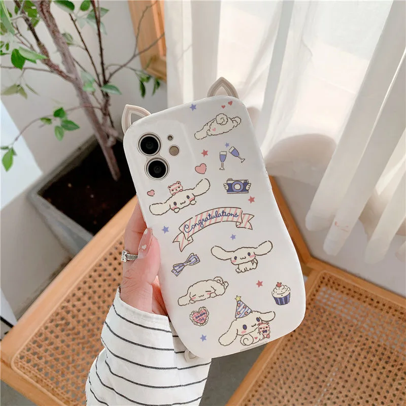 

Sanrio 3D My Melody kuromi Cinnamoroll Phone Cases For iPhone 13 12 11 Pro Max XR XS MAX X Back Cover