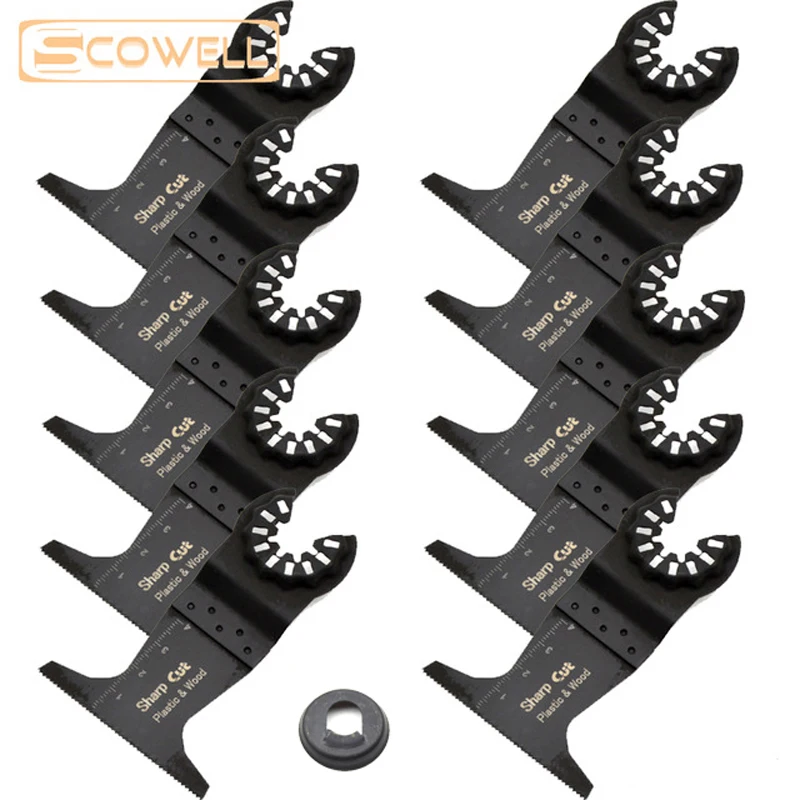 

100PCS 65mm Plunge Oscillating Multi Tool Saw Blades For Star Lock Multimaster Power Tools For Wood DIY Repair Tools
