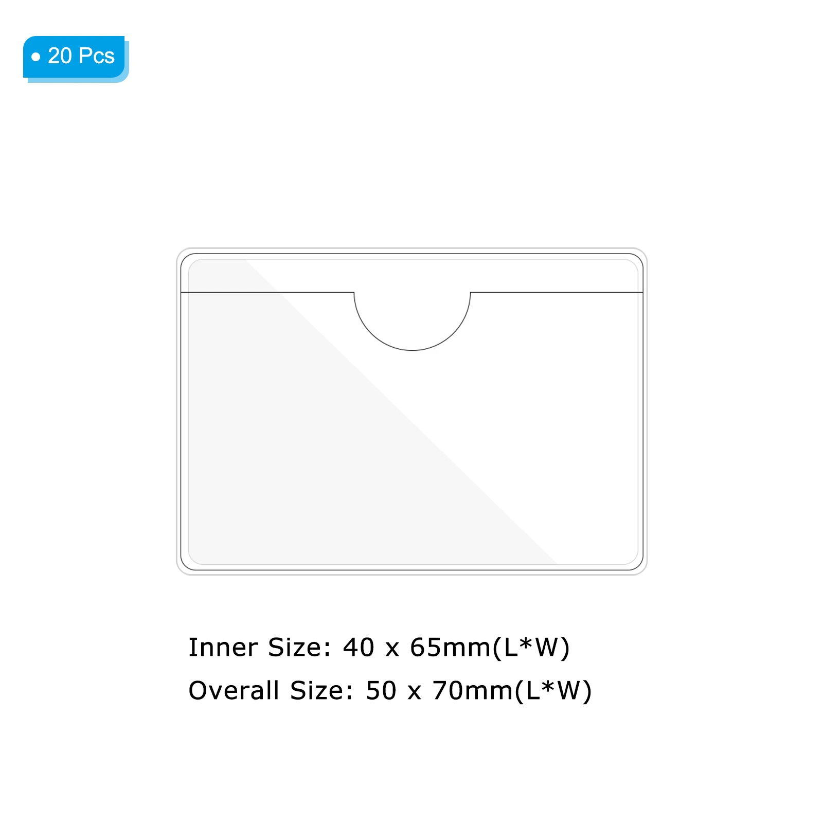 

Держатели для карточек прозрачные ПВХ 20 шт