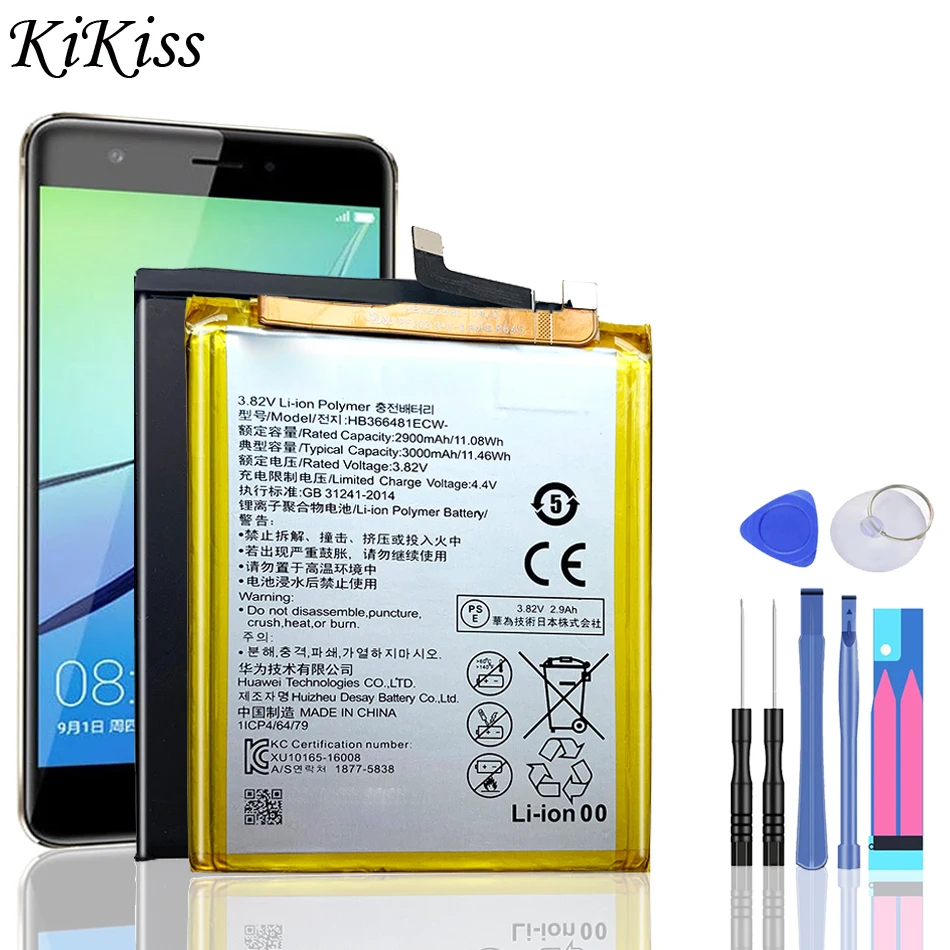 Аккумулятор HB366481ECW для Huawei G9 P8 P9 P10 P20 P30 Pro Plus/Honor 8 9 Lite 5C 9i 7A 7S 7C 7X 8A 8S 8X/nova 3e 4e/GT3/GR3 2017 |