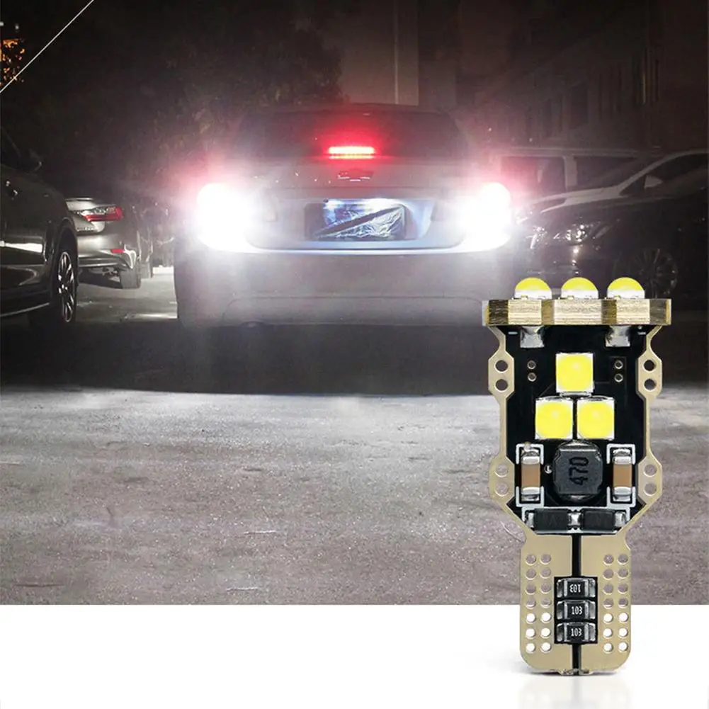 

Автомобильный светодиодный фонарь заднего хода T15 W16W 3030 9smd, водонепроницаемый декодирующий фонарь хвостовые лампы 540lm 6000k, Тормозная лампа