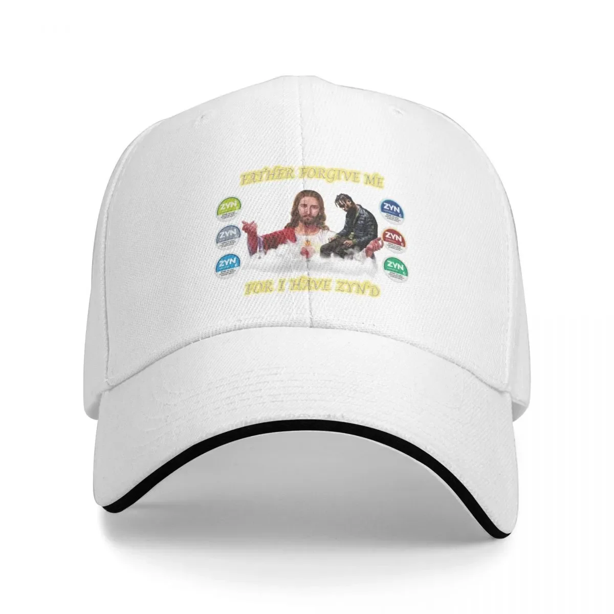 

New Forgive Me Father For I Have Zyn'd Cap Baseball Cap hat man luxury Fashion beach mens hat Women's