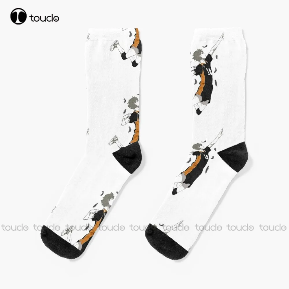 

Hinata Haikyuu Spike Socks High Socks Street Skateboard Socks 360° Digital Print Design Happy Cute Socks Creative Funny Socks
