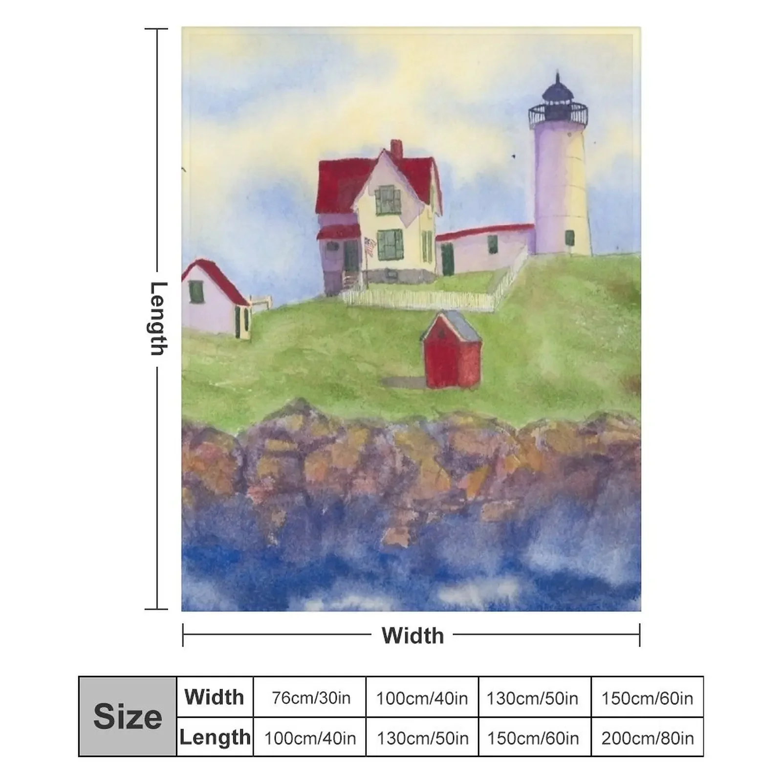 Накидка Nubble Lighthouse Neddick York Maine дизайнерское одеяло для детского спального мешка