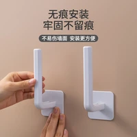 l shape punch free hook wall mounted cloth hanger for coats hats towels clothes kitchen rack roll bathroom holder