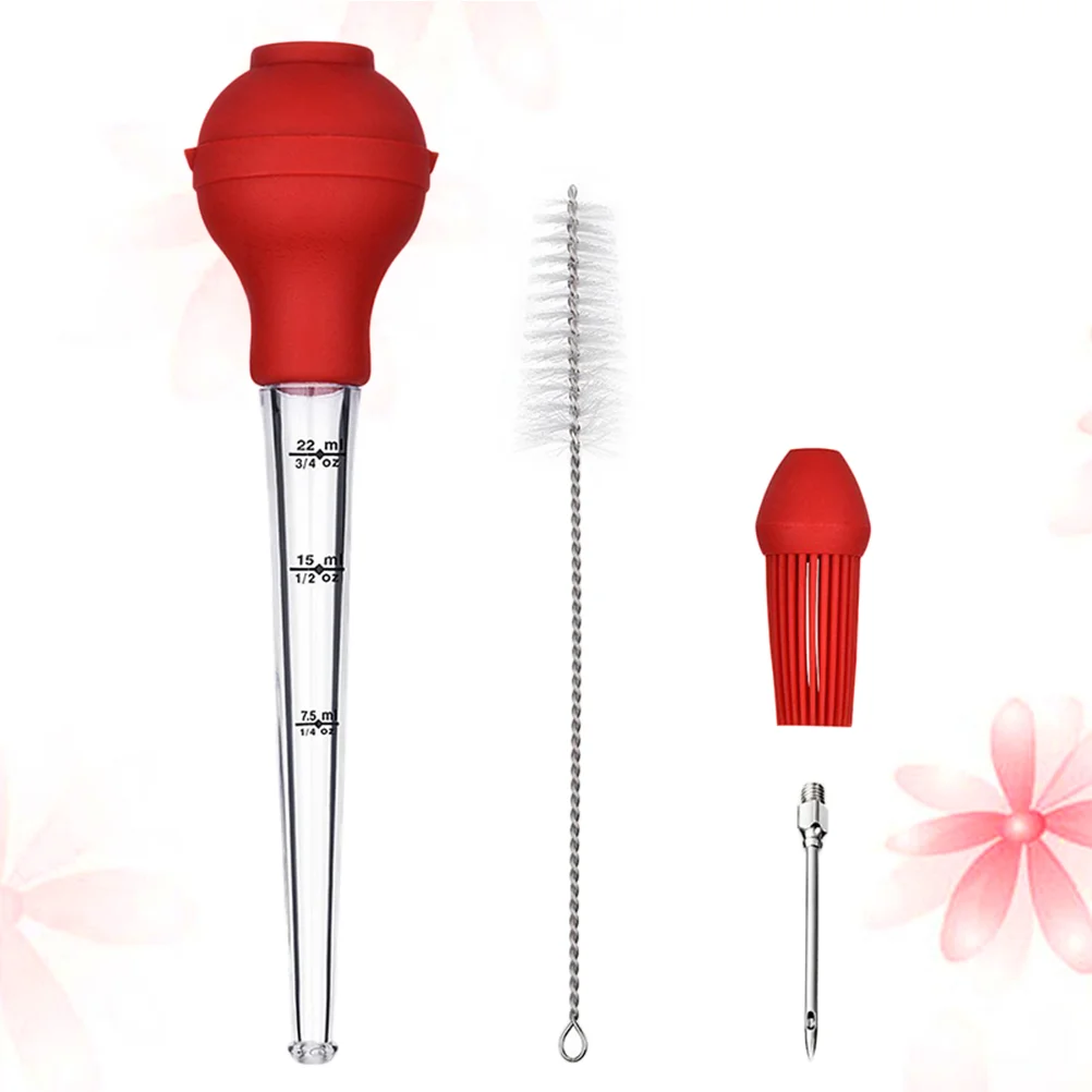 

4 Pcs Turkey Baster Barbecue Baster Stainless Steel Turkey Baster Turkey Injector Cooking Baster Nylon Baster