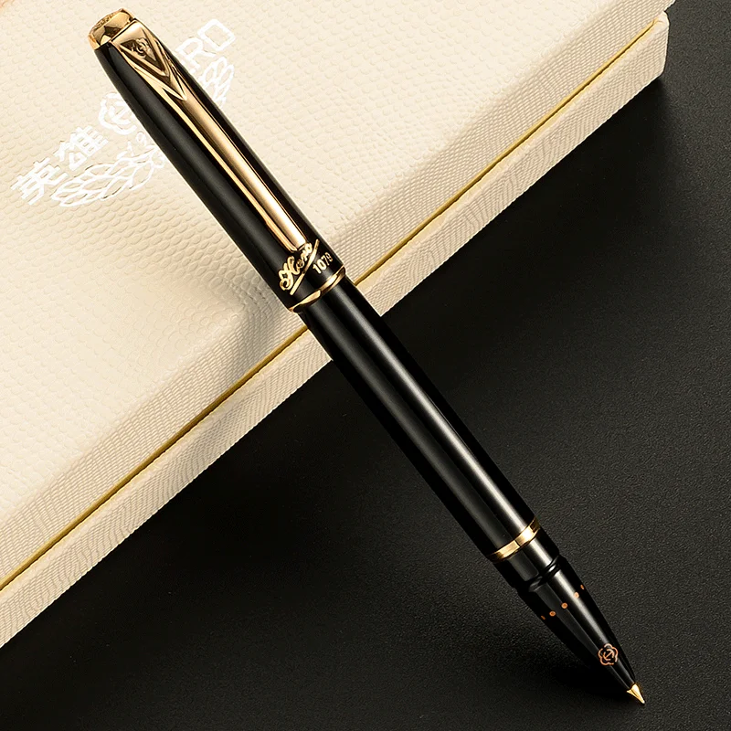 

Перьевая ручка бренда Hero, черное наконечник 0,38 мм для студентов, взрослых, мужчин и женщин, для практики письма, офиса, деловой коллекции, подарочная ручка