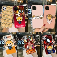 cute gudetama aggretsuko phone case for iphone 13 12 11 pro max mini xs max 8 7 plus x se 2020 xr silicone soft cover