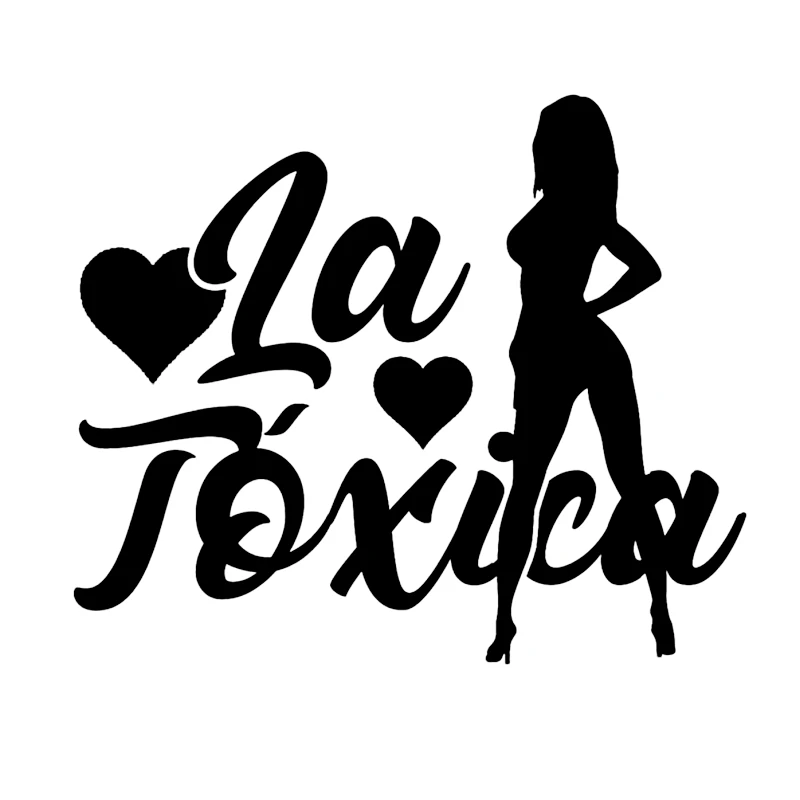 

Interesting Sexy Beauty LA TOXICA Car Sticker PVC Body Windshield Auto Decal Laptop Decoration Fashion，20cm*15cm