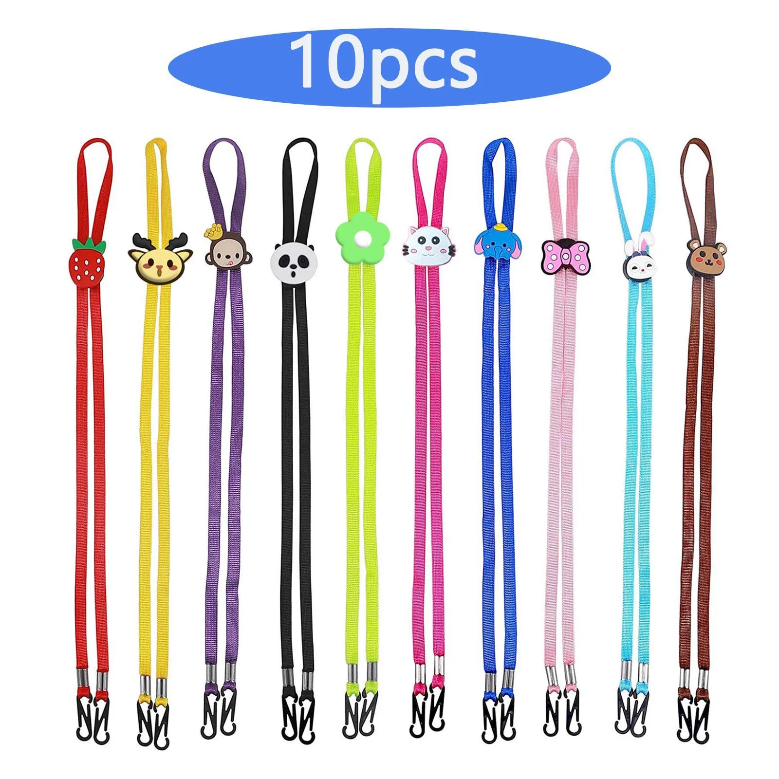 

10pcs Reusable Mask Extender Mask Clip Non-slip Rope Buckle Set For Adult And Child's Adjustable Strap Extender Reusable Hot