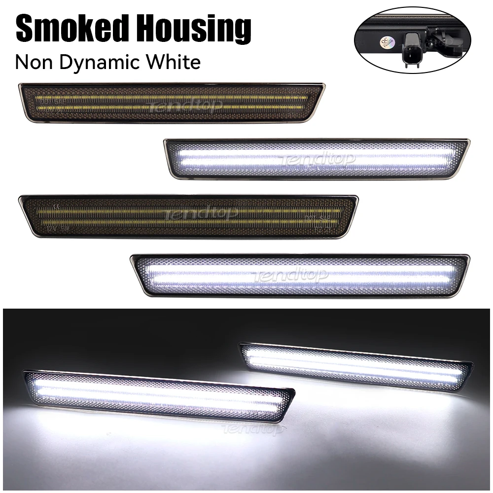 

Светодиодный боковой габаритный фонарь, указатели поворота для Dodge Challenger 2015-2023, фонарь дальнего света OEM, передний задний бампер, янтарно-красный индикатор