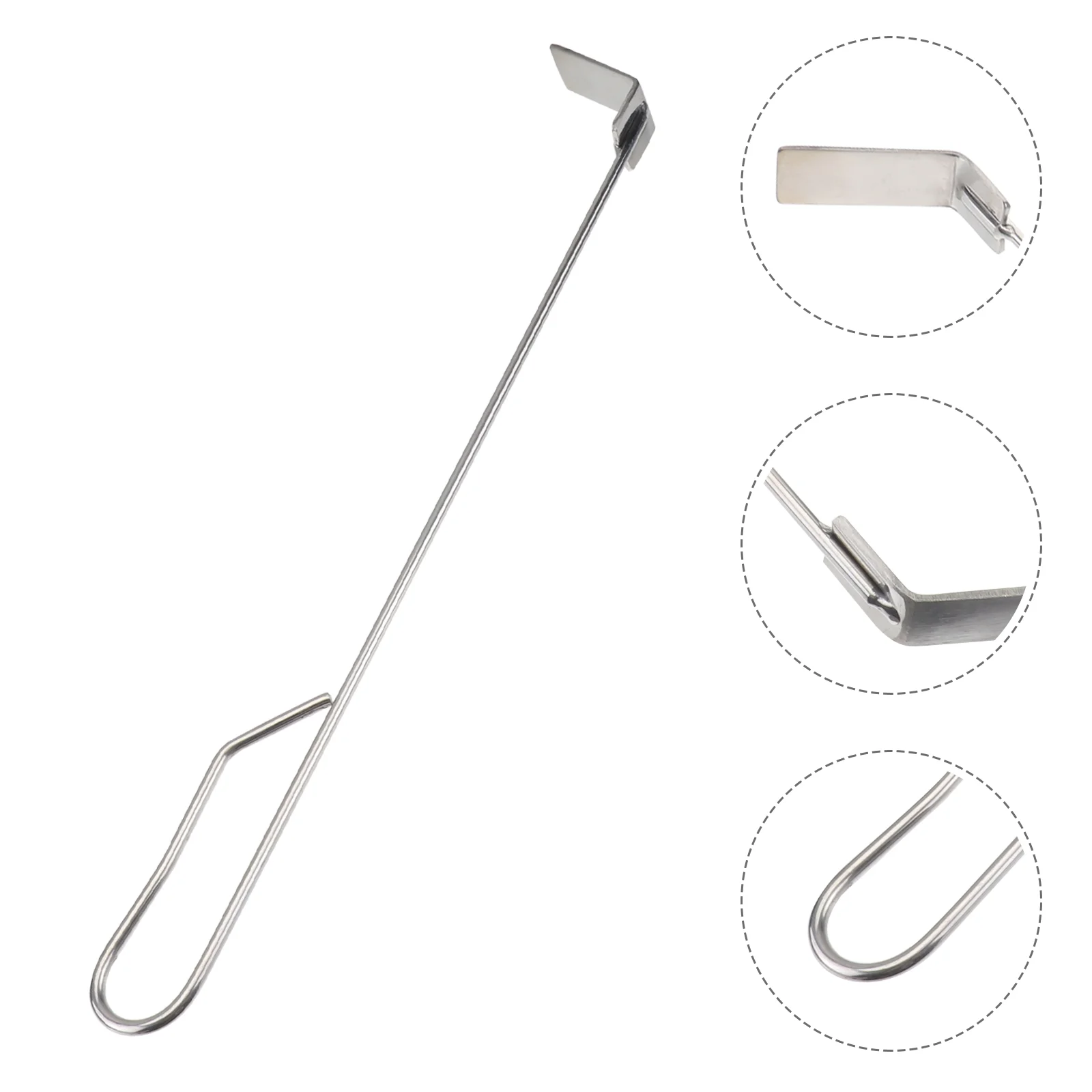 Tool Stainless Steel Durable Wood Burning Stove Charcoal Pellet Poker Grill Poker Cleaning Tools Rake Poker Stove Rake Grilling