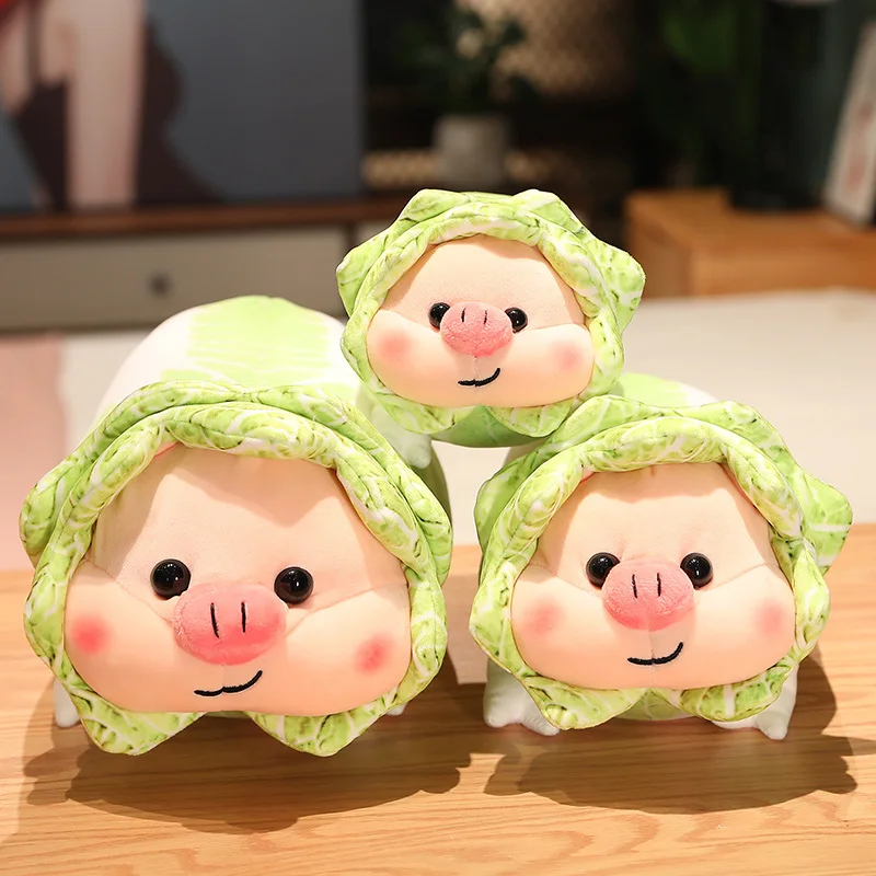

25-42cm Plush Cabbage Pig Pillow Toys Stuffed Animals Kawaii Soft Pillow For Girls Creative Toys Doll Kids/Baby Gift For Christm