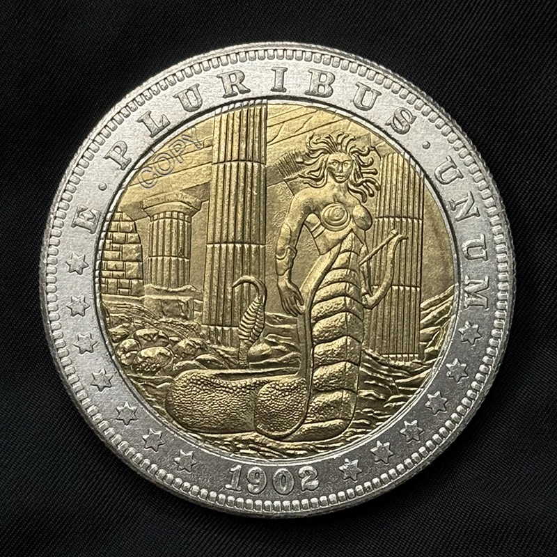 Памятная монета XMSJ медная змея король 1902 года