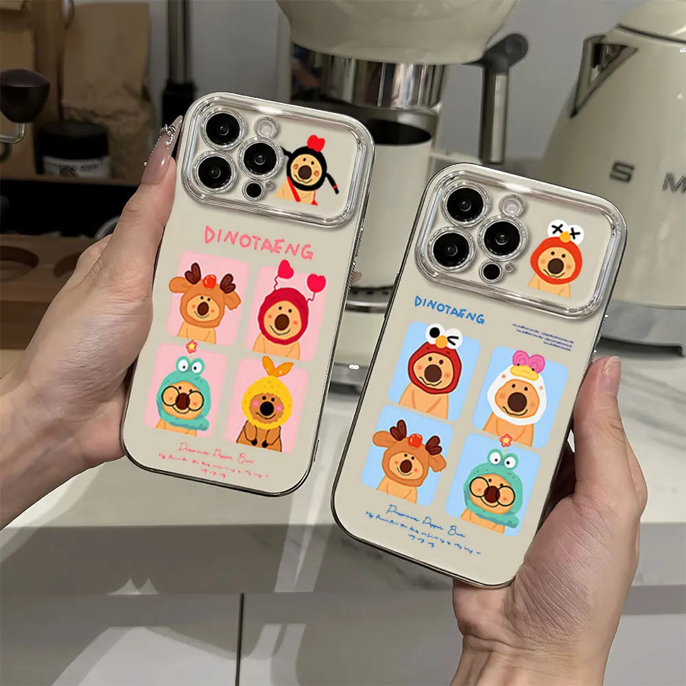 Мультяшный чехол для телефона Dinotaeng с большим окошком электропаром Samsung A22 A23 A32 A51