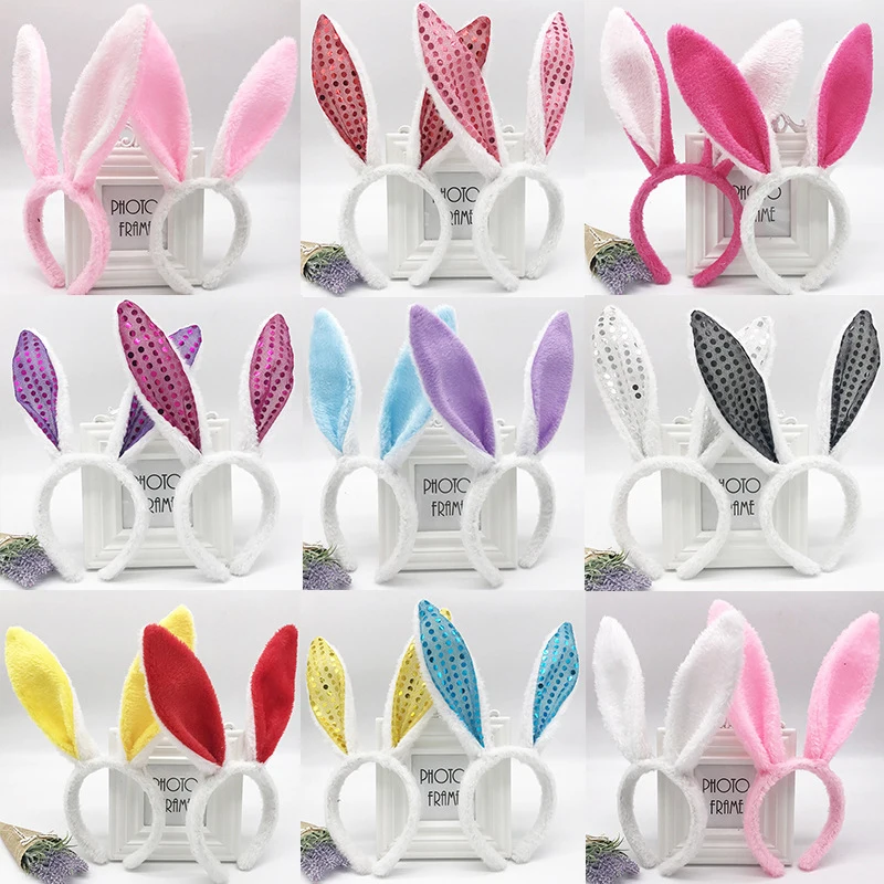 

Easter Rabbit Ear Headband Happy Bunny Easter Party Supplies Easter Party Favor Bunny Hair Bands