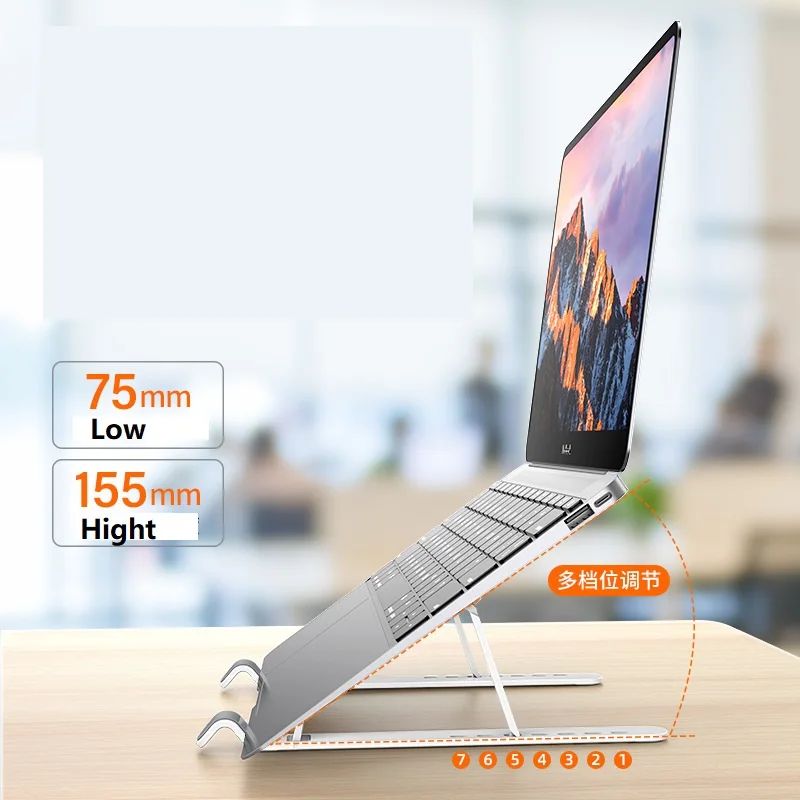 

НОВАЯ Портативная подставка для ноутбука из АБС-пластика, складная подставка для ноутбука, держатель для Macbook Pro, регулируемый кронштейн, ак...