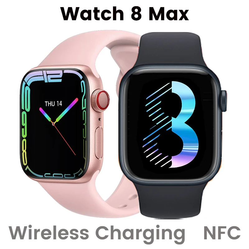 

Watch 8 Max Smart Watch Men Answer Call 1.85 NFC Wireless Charging Sport Tracker Women Smartwatch Gift For Apple Phone PK IWO 27