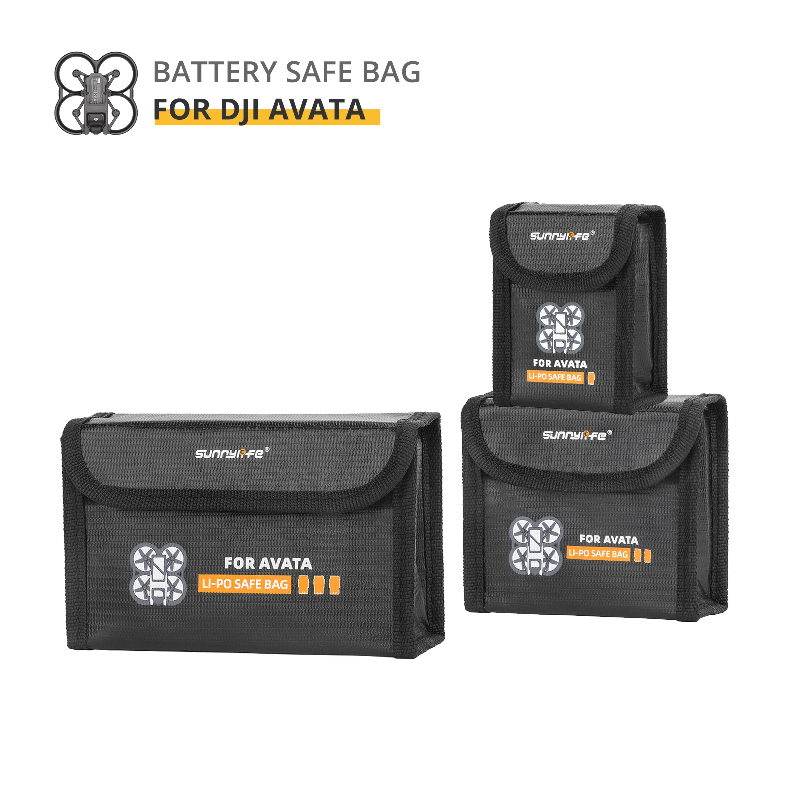 Купи Explosion-proof Bag for DJI AVATA Battery Safe Fireproof Protective Radiation Protection Battery Storage Bag Drone Accessories за 273 рублей в магазине AliExpress