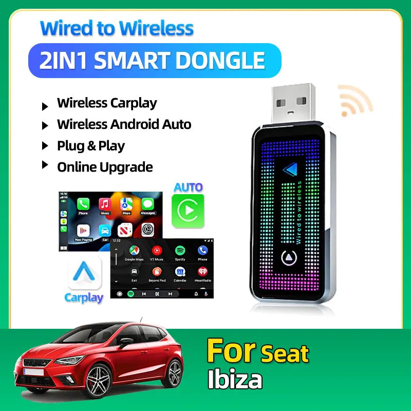 2025 НОВЫЙ 2 В 1 беспроводной CarPlay Android Auto адаптер Smart Mini Box Plug and Play Wi-Fi быстрое
