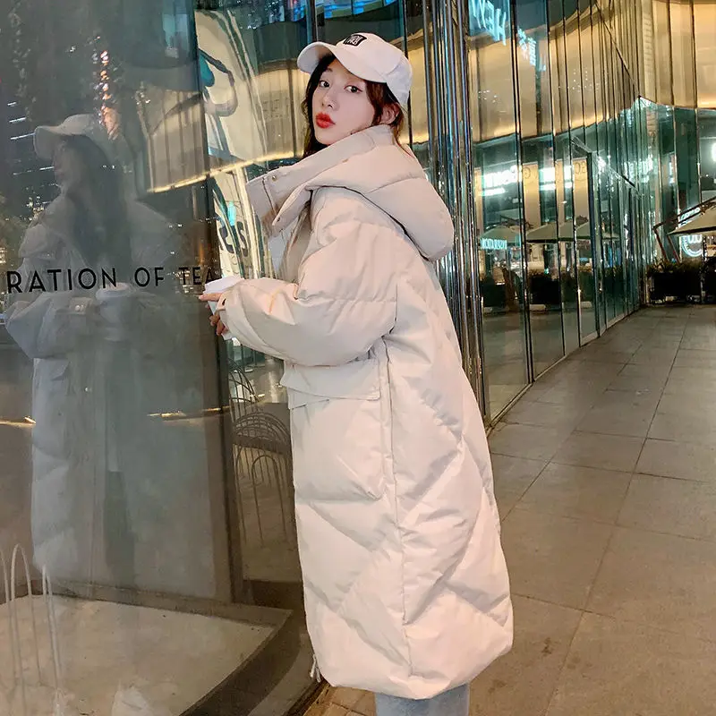 Winter Women Hooded Parkas Jackets Casual Thick Warm Windproof Coat Female Outwear Long Streetwear Outwear Tops Zipper S64