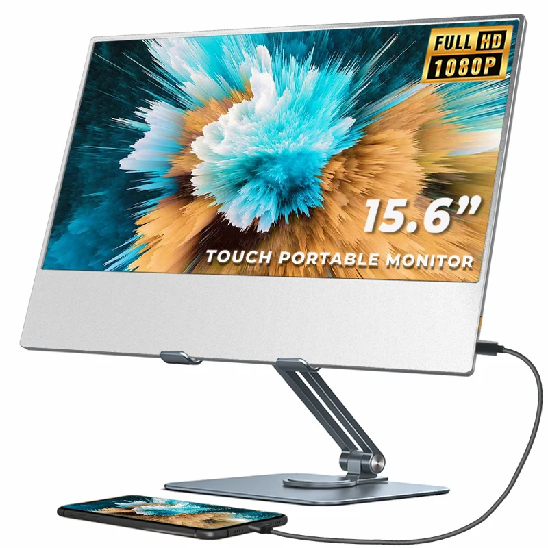 

Super thin 5mm Ultra-Narrow LCD gaming monitor pc second screen 15.6 touch portable monitor portable with speaker for laptop