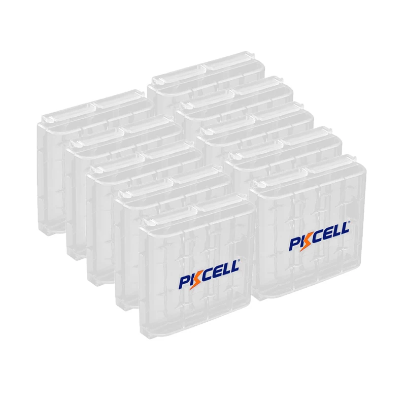 

10Pcs PKCELL AA AAA Battery Storage Box Hard Plastic Case Cover Holder Protecting Case With Clips For AA AAA Battery Storage Box
