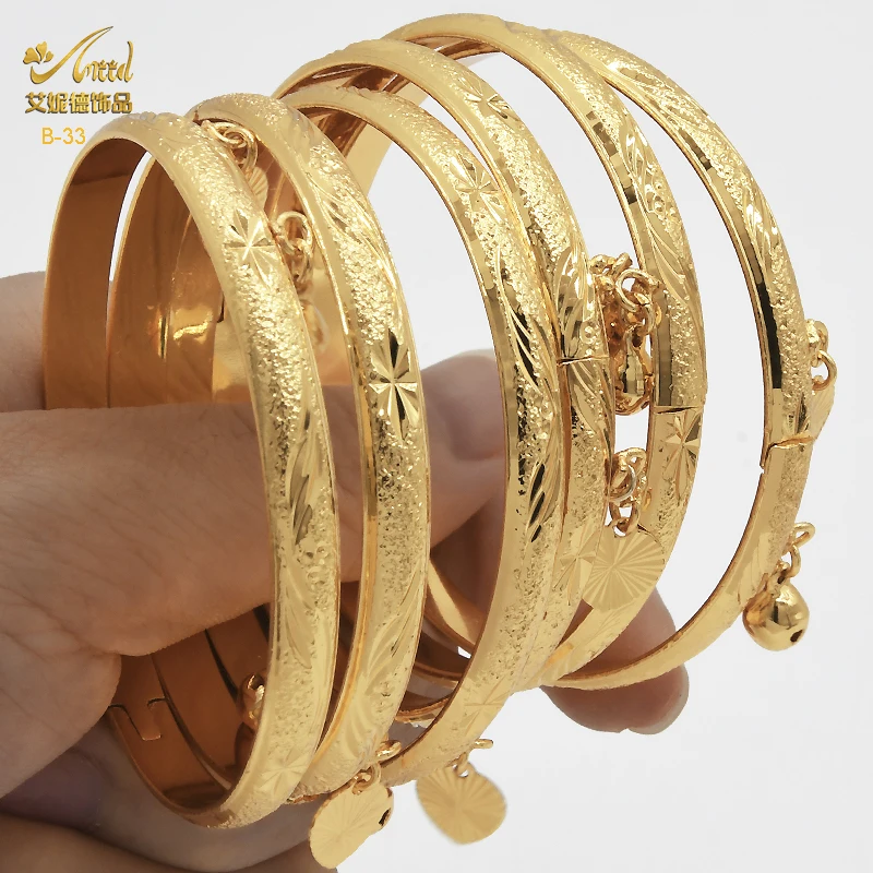 Купи ANIID Dubai Woman Bracelet 24K Gold Color Jewelry With Bell Indian Bangles For Women Wedding Designer Brazilian Bracelets за 389 рублей в магазине AliExpress