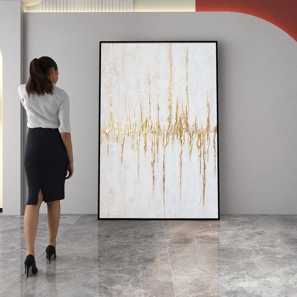 

Decorations Gold Paintings For Home Oil Painting Without Frame Handmade On Canvas Hanging For Living Dinner Room Washroom Art