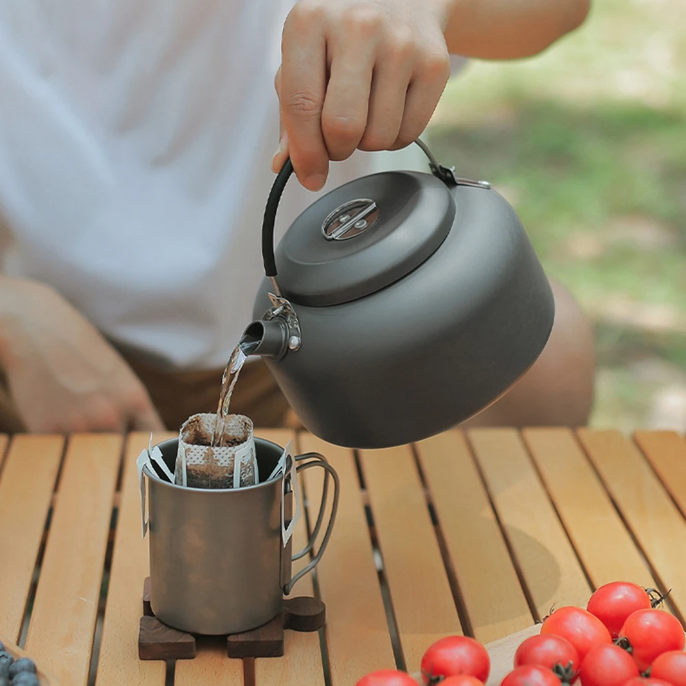 

Outdoor Camping Kettles for Boiling Water for Picnic Cooking Hiking Traveling Picnic Teapot Aluminium Alloy Coffee Pot