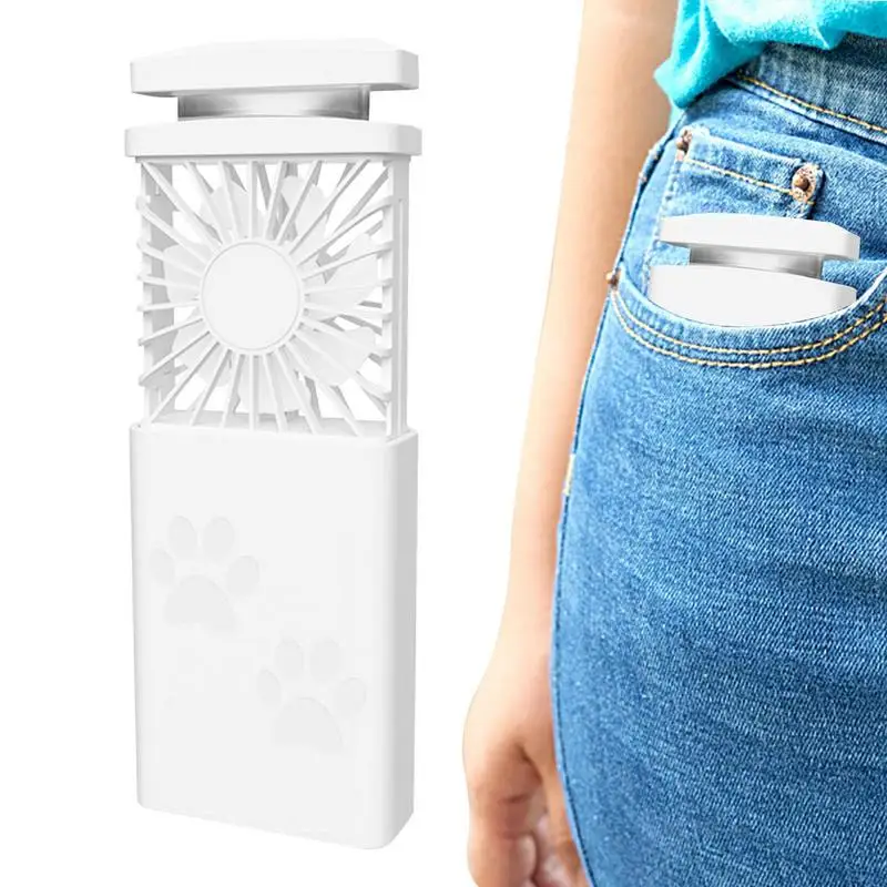 

Cat Claw Mini Handheld Fan Pocket Desk Fan Handheld Pocket Fan Battery Powered USB Fans Retractable Rechargeable Battery
