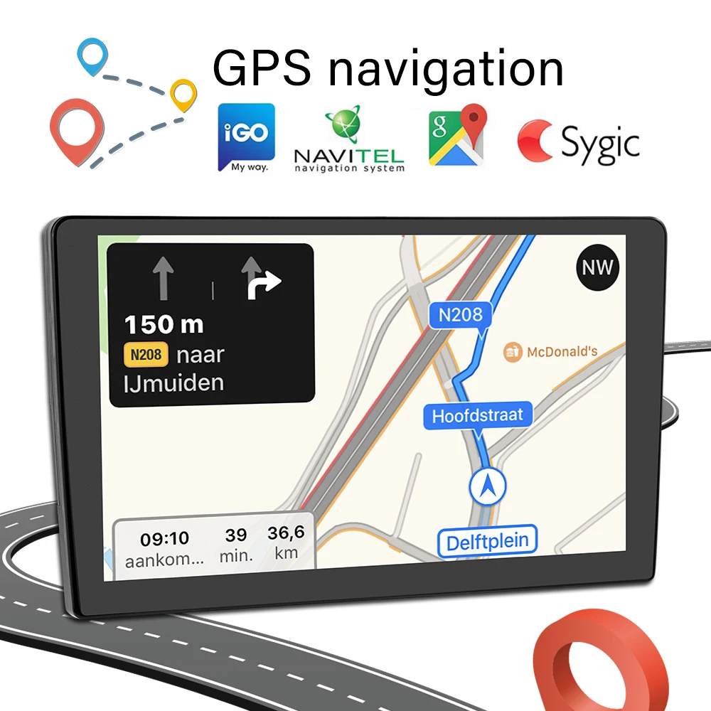 Android 13.0 Автомобильный мультимедийный плеер CarPlay GPS-навигация 4G WiFi Bluetooth RDS