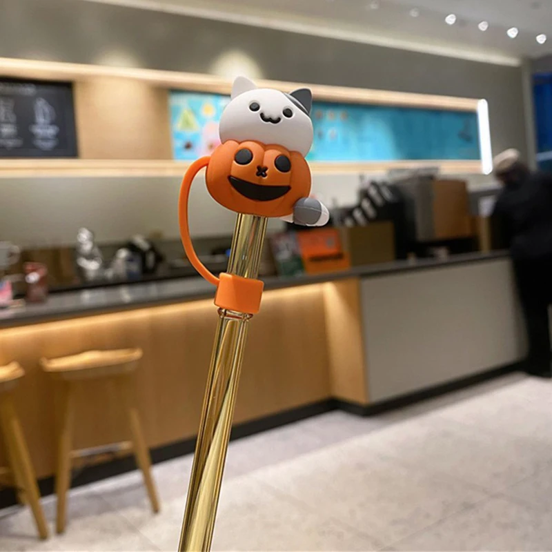 Силиконовые чехлы с изображением тыквы призрака для чашки колпачок питьевой