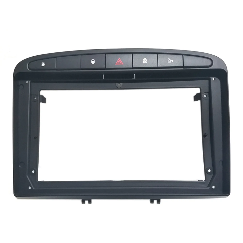 

2/1Din Car no DVD only Frame Audio Fitting Adaptor Dash Trim Facia Panel 9inch For PEUGEOT 308 408 2008-16 Double Radio Player