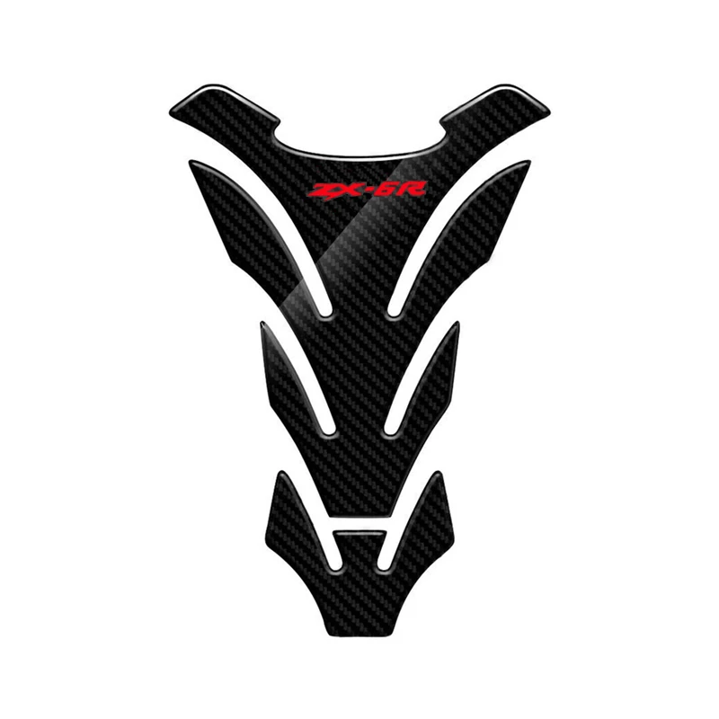 

3d-наклейки из углеродного волокна для мотоциклетного топливного бака, защитная накладка, наклейки для Kawasaki ZX6R ZX-6R ZX 6R