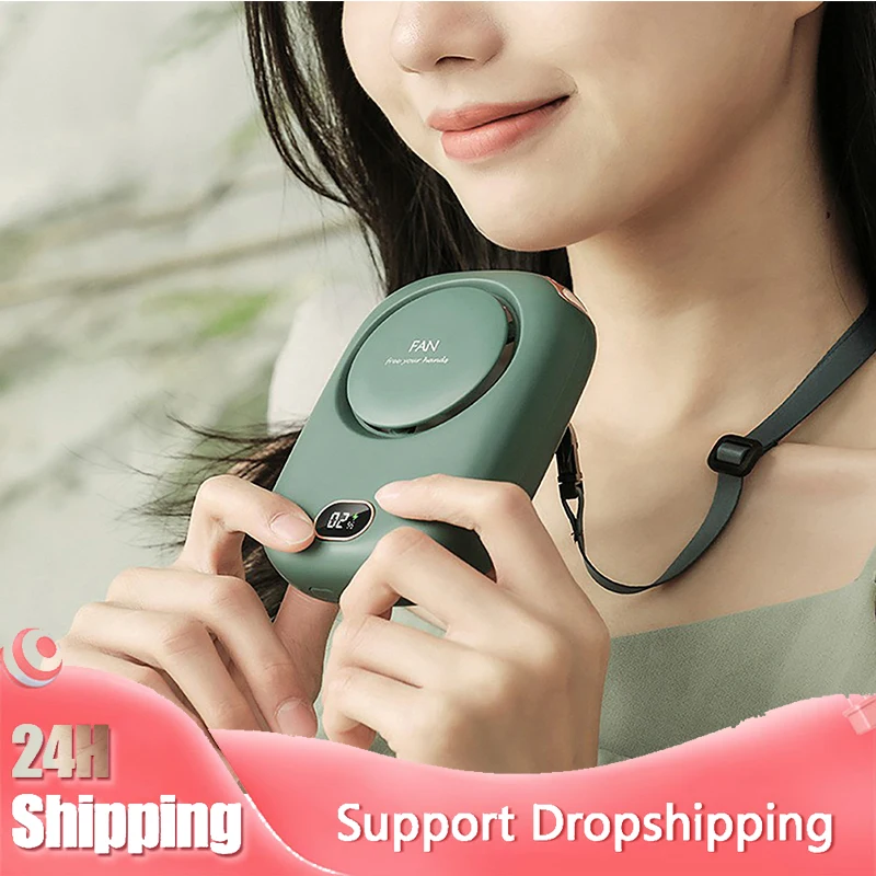 

Мини-вентилятор на шею, портативный Электрический безлопастный вентилятор на шею с USB-зарядкой, дизайн с низким уровнем шума