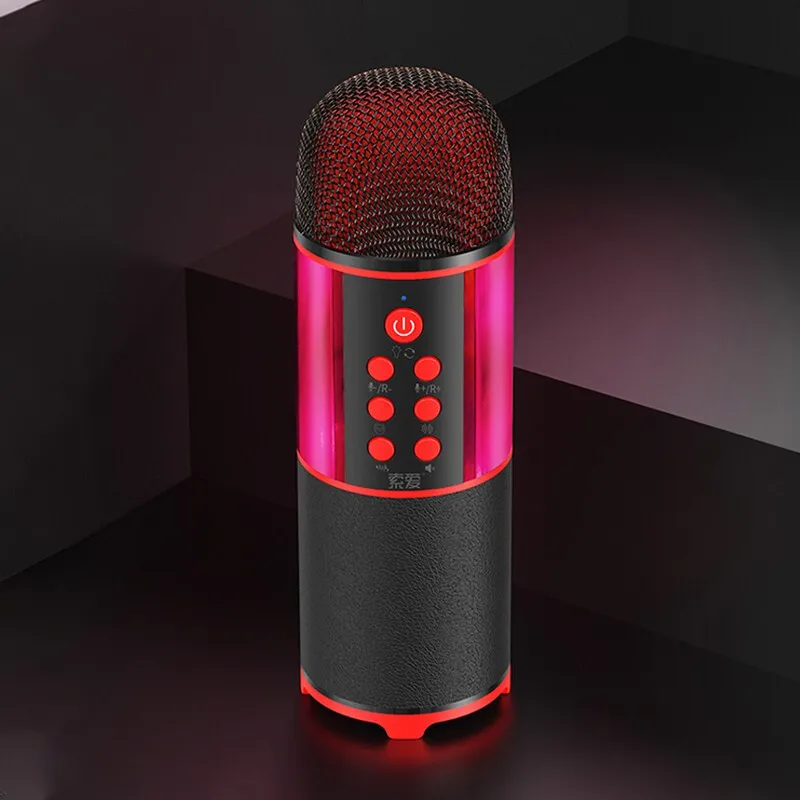 Беспроводной Bluetooth-микрофон SOAIY домашний ручной микрофон для пения с функцией