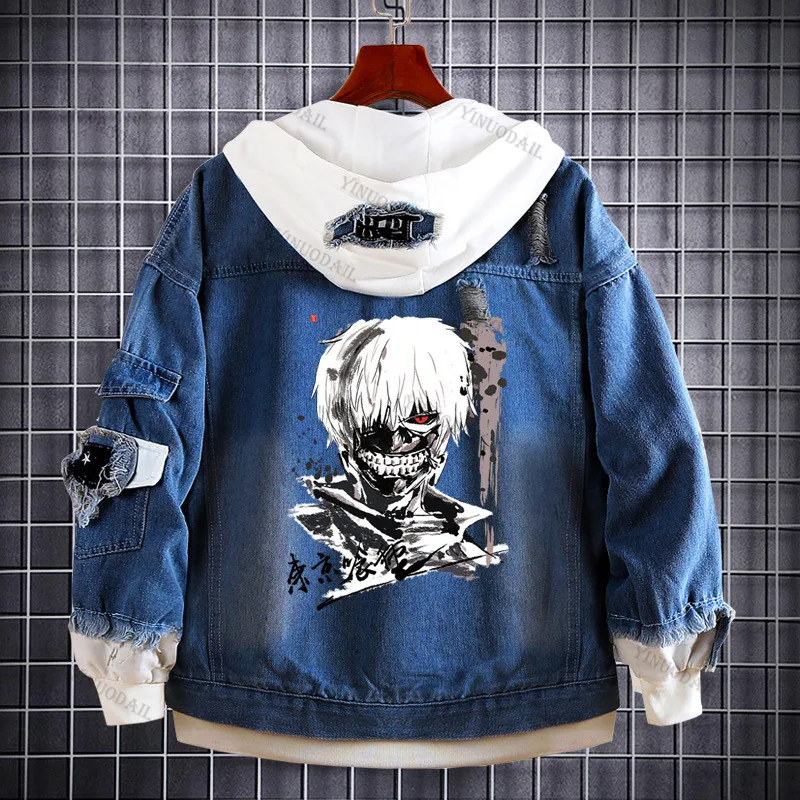 Arima Kisho Токийский Гуль джинсовые куртки аниме Fifures Мужская Уличная одежда с