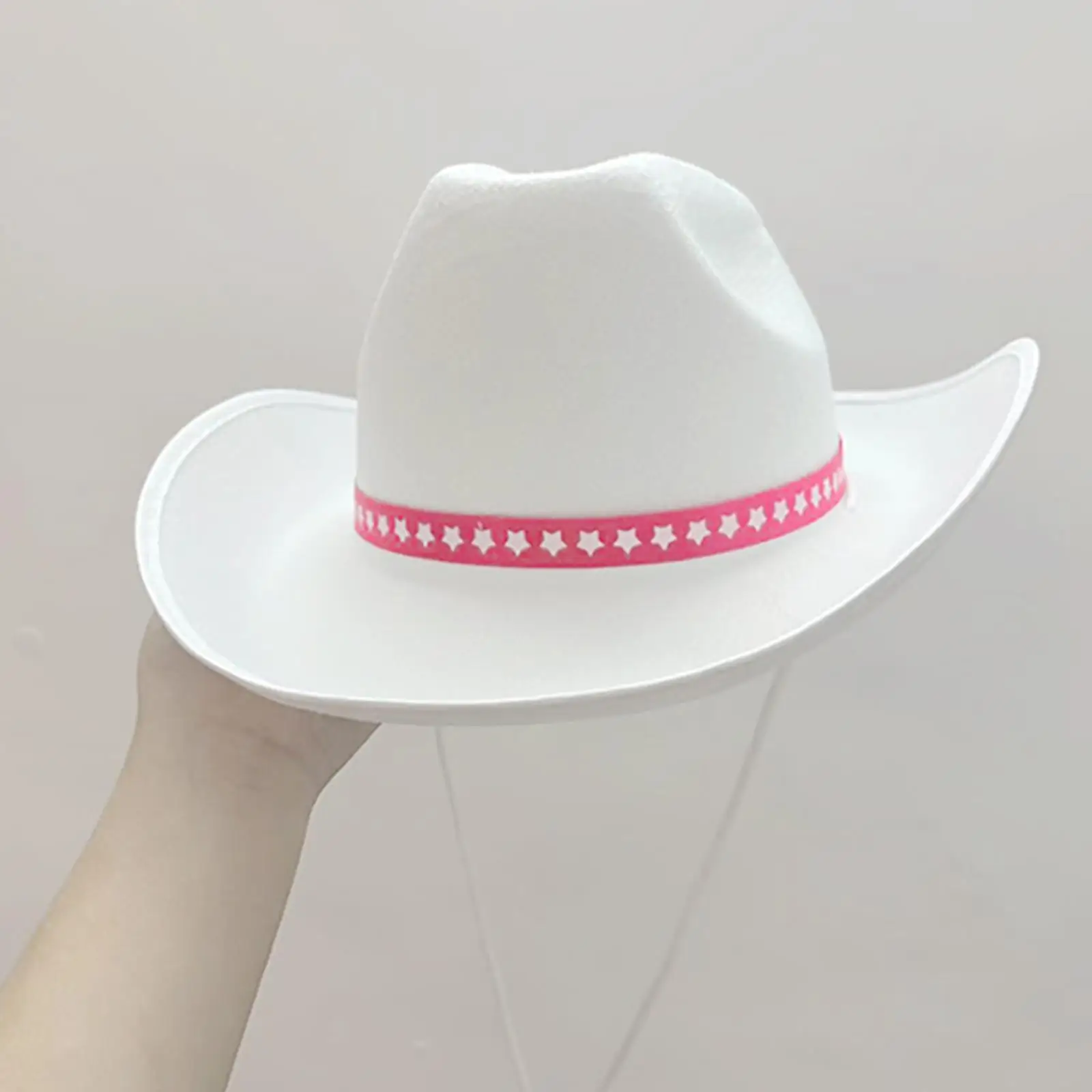 

Cowboy Hat Fashion Durable Wide Brim Cowboy Cowgirl Hat Sun Protection Hat for Themed Party Camping Photo Props Festivals