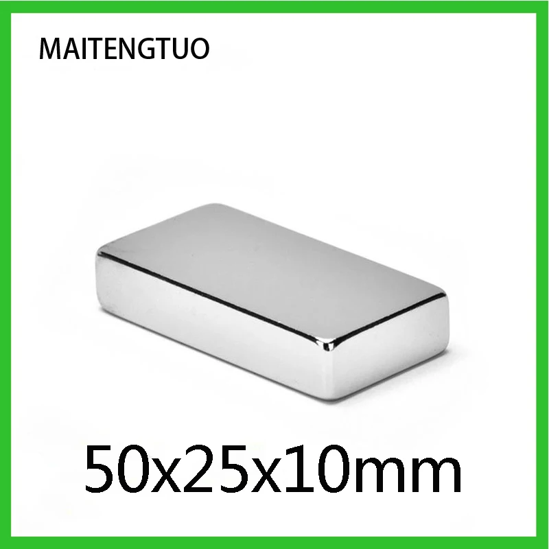 

1/3/5/10PCS 50x25x10 mm N35 Block Powerful Magnets Strip Neodymium Magnet 50x25x10mm Strong Permanent NdFeB Magnetic 50*25*10 mm