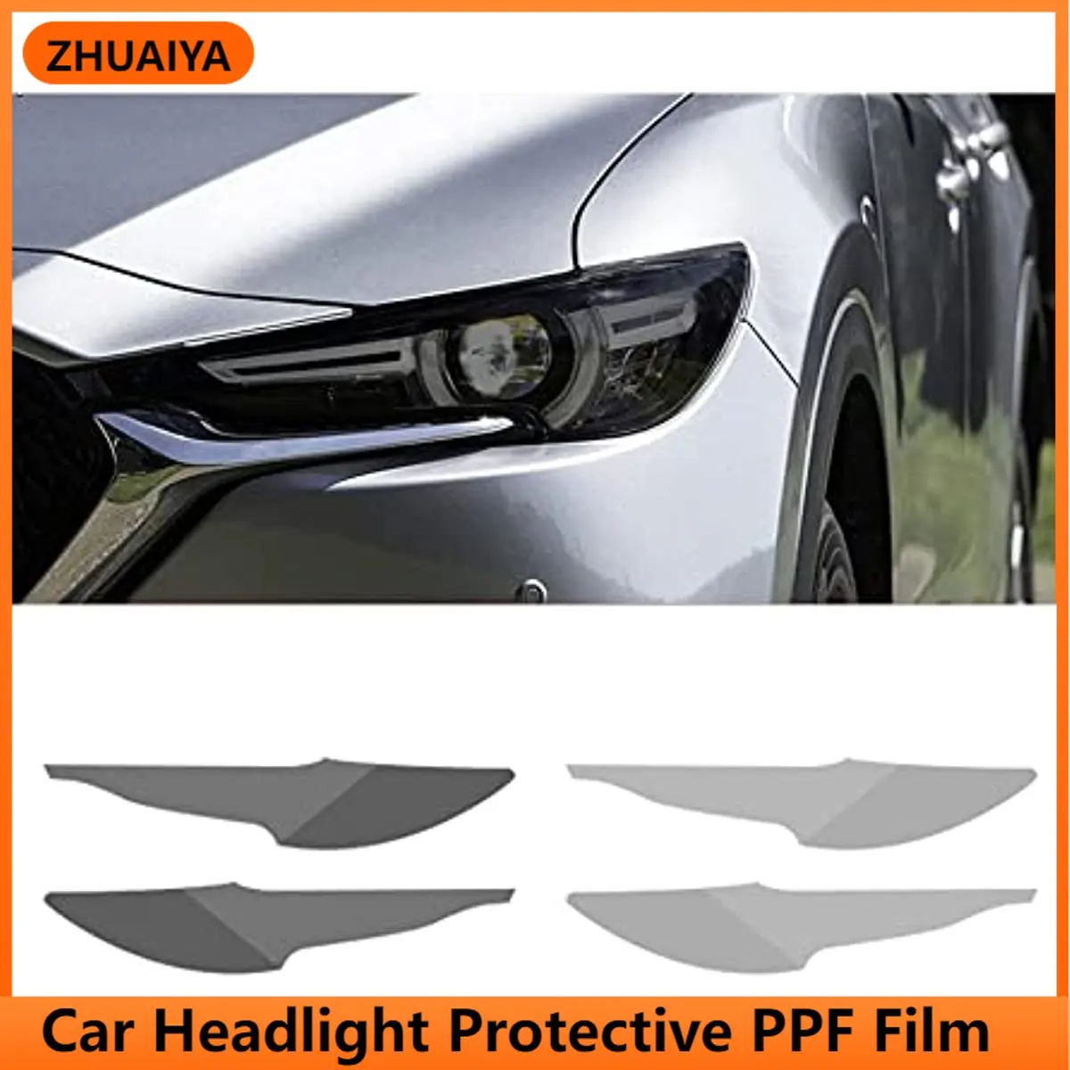 

Защитная пленка для автомобильных фар, для Mazda CX-5 2017-2020, тонировка для автомобильных фар, защитная пленка от царапин, предварительно отрезан...