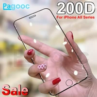 200d full curved protective tempered glass on the for iphone 6s 6 7 8 plus x xs glass xr 11pro xs max screen protector film case