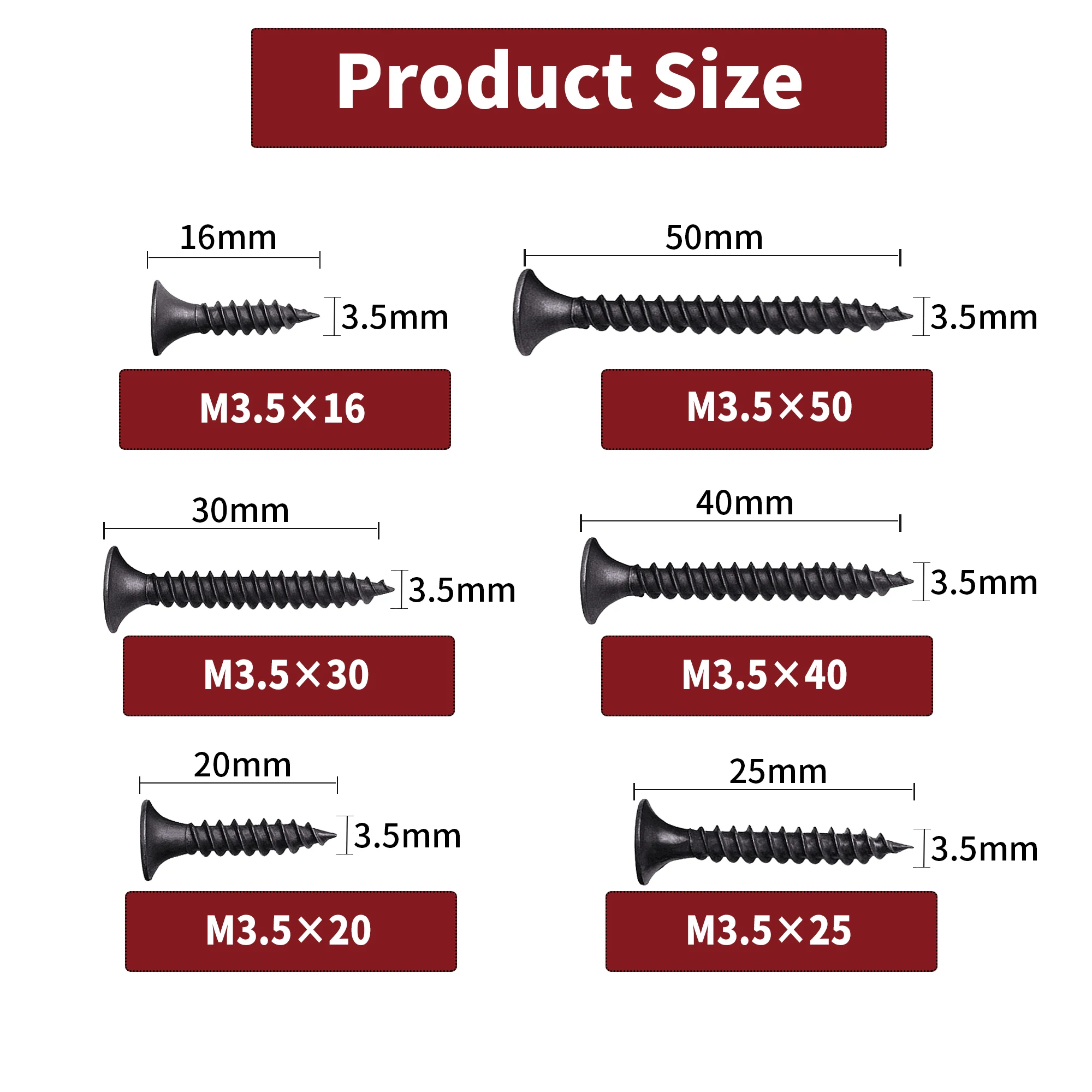 50/30 шт. настенные крестовые винты 16 мм/20 мм/25 мм/30 мм/40 мм/50 мм